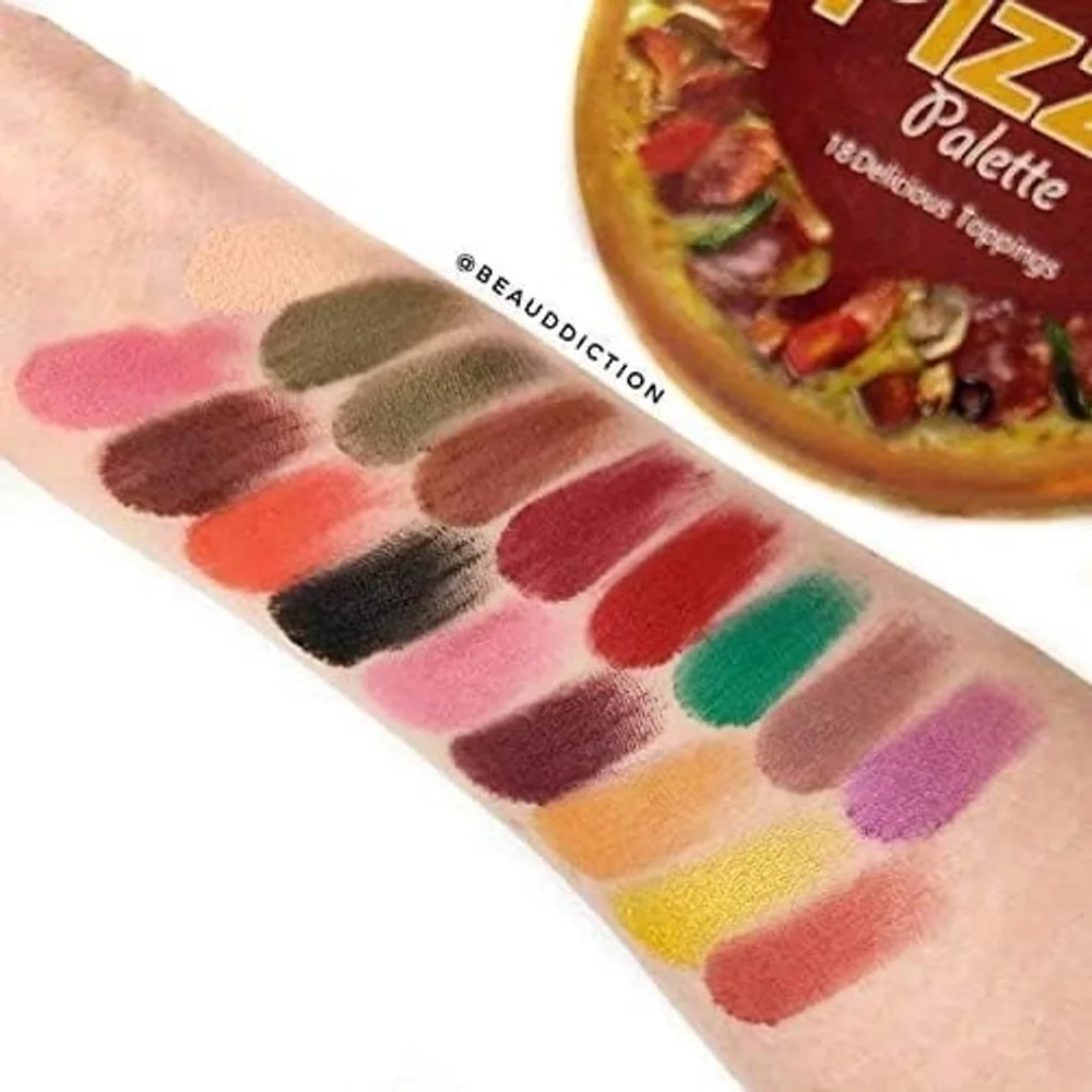 New Glamlite Cosmetics Pizza Makeup Palette! 18 Shades Eyeshadow Palette